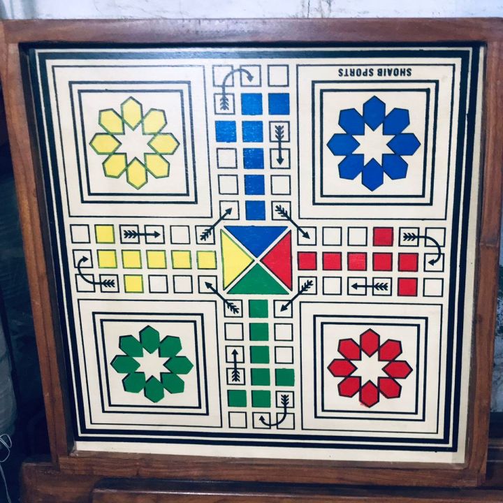 24 inch Handmade Ludo Game Wooden Board Extra Large Size Sold by Fight Fitness