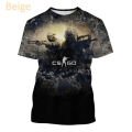 Summer new fashion shooter CSGO CS go t shirt 3D print men's short sleeve T-shirt hip hop unisex casual round neck sports tshirt. 