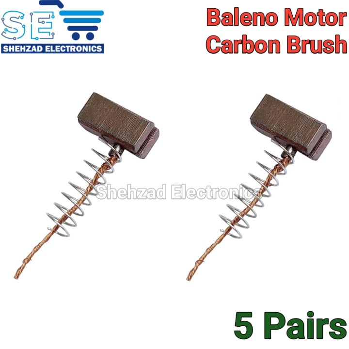 5 Pairs Baleno Motor Brushes Electric Brush Low Noise Replacement Parts for 12V/24V Fan Motor