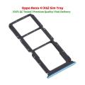 OPPO Reno 4 SIM Tray Sim Jacket Sim Slot Sim Door - Blue. 