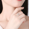 rings for girls S925 sterling silver heart-to-heart seal ring women's ins style simple fashion double heart Korean creative index finger ring. 