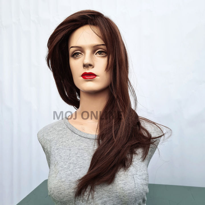 Restyling Full head Hair wig Extension for Women and Girls Light Abrun color
