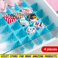 Pack of 4 Drawer Organisers, Drawer Dividers, Closet Organizer, Size 9.5 x 2.5 Inch home decor wardrobe short box clothes dividers plastic box for storage adjustable Drawer Organizer Board Storage Boxes. 