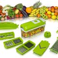 Super Slicer Plus Vegetable Fruit Peeler Dicer Cutter Chopper Genius Nicer Grater (12 pieces). 