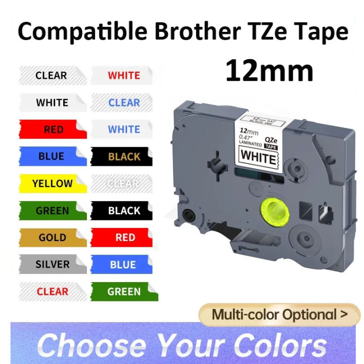 1 piece Replacement Brother Label Ribbon 231 131 431 531 631 731 831 931 Laminated TZ-231 Label Printer 12mm Label Tape PCardiaCP