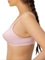 Bebelle, Basic Cotton, Bra for girls and women, Casual Bra, Blended Fabric Bra, Pink, B Cup. 
