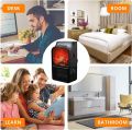 Portable Electric Flame Heater Fireplace Mini Wall Outlet Flame Heater. 