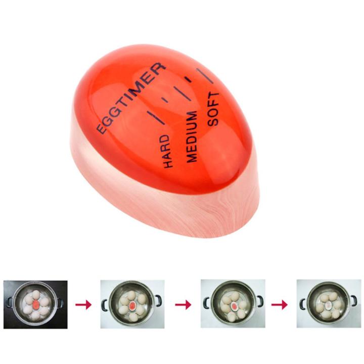 Egg Perfect Color Changing Timer Soft Hard Boiled Eggs Cooking Tool Kitchen Eco-Friendly Resin Egg Timer