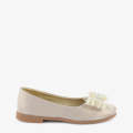 ECS Pearl Bow Flat Pumps For Girls - Shoes For Girls - Kids Footwear. 