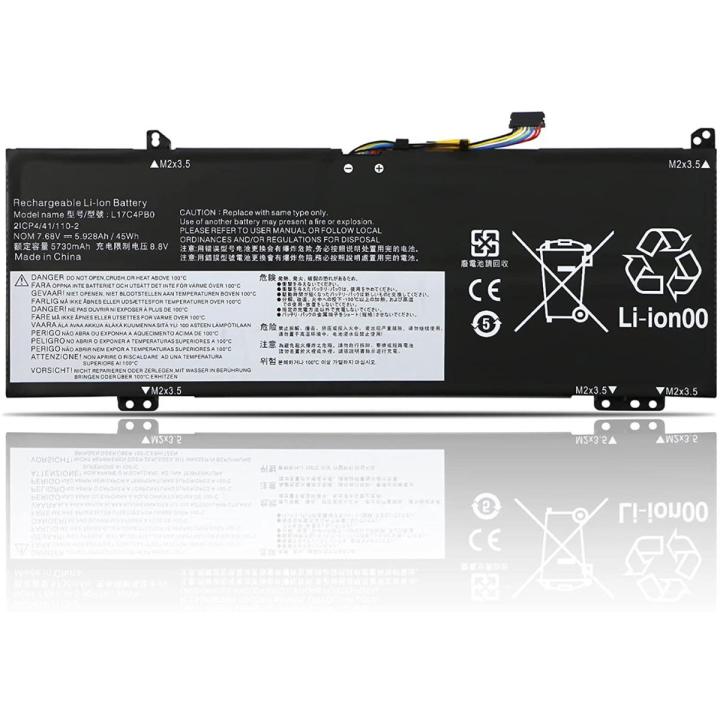 New Laptop Notebook 4 Cell  Battery For   Len  IdeaPad YOGA 530S-14ARR Series P/N L17M4PB0  (7.68V 5780mAh  45Wh)