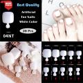 20pcs White Artificial Toe Full Cover Nails. 