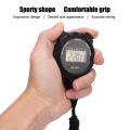 Sport Stopwatch Timer, Black High Sensitivity Sports Stopwatch Waterproof Multifunction for Racing for Badminton for Judging. 