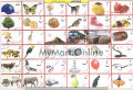 Sticker for Kids/ Sticker sheet 8 Pcs/ Urdu Sticker Pack / Animals, Birds, Fruits, Vegetables Stickers / Stickers for DIY Flashcards. 