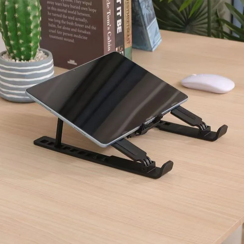 N6 Adjustable Foldable Laptop Cooling Fan Stand with High Wind Power & Low Noise, Ergonomic Heat