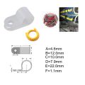 50 PCS 5/16 inch Rope Light R-Style Mounting Clips with Stainless Screws and Number Tube Cable Marker. 