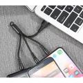 3 in 1 USB Cable Micro Type C Multi Keychain Portable Data Sync Line Cord For iPhone Samsung Android Mobile Phone. 