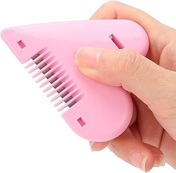 2 PCS Heart Shaped Hair Cutting Razor Comb Easy and Precise Hair Trimming Tool for Adults