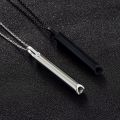 surgical steel calm mood meditation respirator necklace pressure relief anxiety depression breathing necklace. 