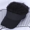 Golf Baseball Cap with Flair Hair Cap Sun Visor Fun Toupee Hats Mens Womens Spiked Hairs Wig Hat Moto Gp Baseball Cap. 