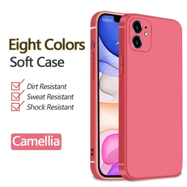 Olige Case For iPhone 12 11 Pro Max 12 Mini Xs Max Macaron Candy Color TPU Shockproof Soft Phone Case Shell Protector Cover