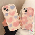 For Oppo A76 A12 A31 A3s A5 A15 A96 A17 A95 A54 A74 A1K A57 A16 A7 A9 A77S A5s A17K A77 A55 A16s A53 2020 A52 A15s Ins Ink Oil Painting Love Heart Wavy Curved Edge Glossy Case. 
