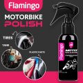 Flamingo Motor Bike Polish High Gloss Shiner - Motor Wax and Shine for Tire, Seat, Tank and all plastic parts | 100ml. 