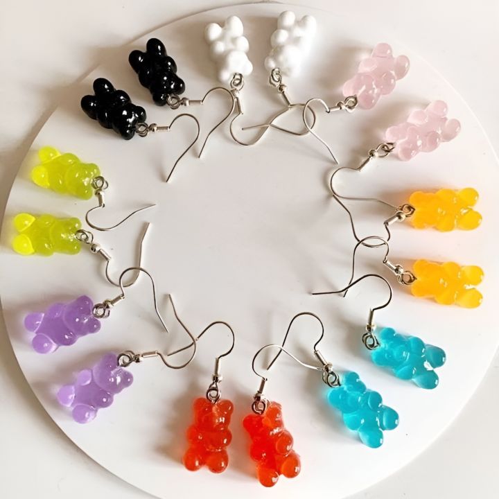 Gummy Bear Earrings in multi-colors