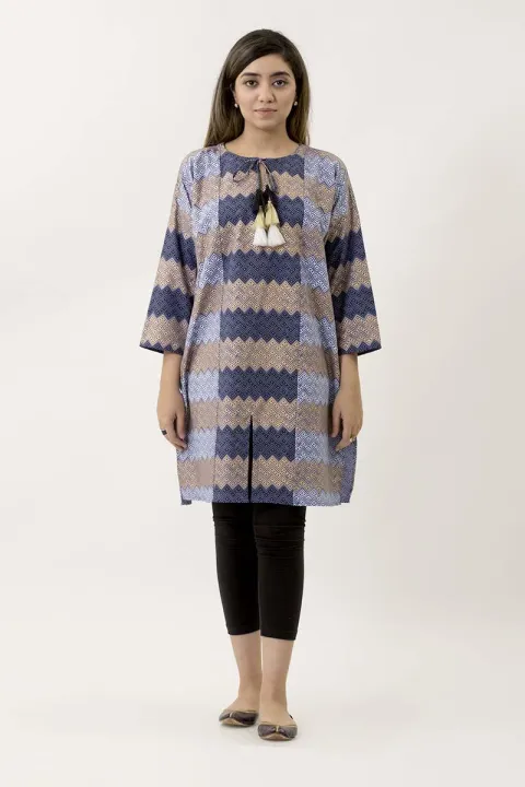 EGO%20Winter%20Collection%202019%20%20Zigzag%20%20Blue%20Cotton%20Kurti%20For%20Women%20-%20Image%203