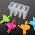 4PCS SET Ice Lolly Mold PP Straw Design Reusable Ice Popsicle Ice Pop Makers DIY Homemade Ice Cream Popsicle Tray Kitchen Frozen Tool, Color Random. 