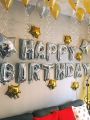 Happy Birthday Silver & Golden Theme Set For Birthday Decoration and Celebrations,-(K.S.). 