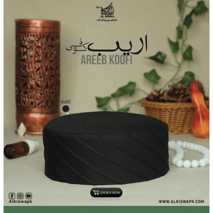 Premium%20Quality%20Suiting%20Fabric%20Soft%20Namaz%20Topi%20Prayer%20Cap%20Islamic%20Hat%20Black%20Cap%20-%20Image%202