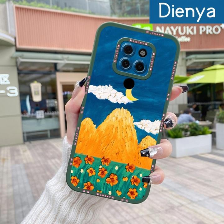 dienya Case For Huawei Mate 20 Case Oil Painting Mountain Moon Thin Shockproof Square Edge Silicone Casing Full Lens Cover Camera Protect Cases Softcase