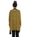 Black & Yellow Polyester Striped Shrug for Women. 