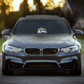 Drift king sticker/decals for car back screen (White and Yellow color) 6x8inch size. 