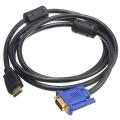 1.8M Blue HDTV HDMI to VGA HD15 Male Adapter Cable Converter for PC TV DF New , HD15 male converter cable. 