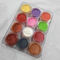 12 PCS PEARL GLITTER MICA POWDER FOR EYESHADOW SHIMMER DUST MICA POWDER FOR ART & CRAFT PARTY MAKE UP DUSTY LOOSE SHINY GLITTERS FOR EYES & NAILS. 