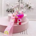 Acrylic Oil Water Inside 3D Floater Keyring bubbles Shaker Floating Blank Liquid Keychain. 