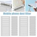 10pcs/sheet Universal Mobile Phone Speaker Earpiece Dustproof Mesh Sticker For iPhone Samsung Transparent Anti Dust Film Stickers. 