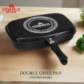 Sonex Die Cast Double Grill Pan | Non-Stick Marble Coated 30cm-36cm | Two-Sided Grill Pan for Versatile Cooking. 