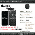 IPHONE 7PLUS Full 360 Back Protection black carbon fiber texture  Sheet with Four Sides. 