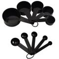 10PCS/Set - Kitchen Scales Measuring Cup And Spoon Coffee Sugar Scoop Measuring Cup Cooking Tool Baking Accessories-Black | SJR Collections. 
