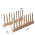 Kitchen Cutlery Dish Plate Stand Book Shelf Multifunction Wooden Dish Rack Display Holder Drying Rack Bowl Storage Organizer. 