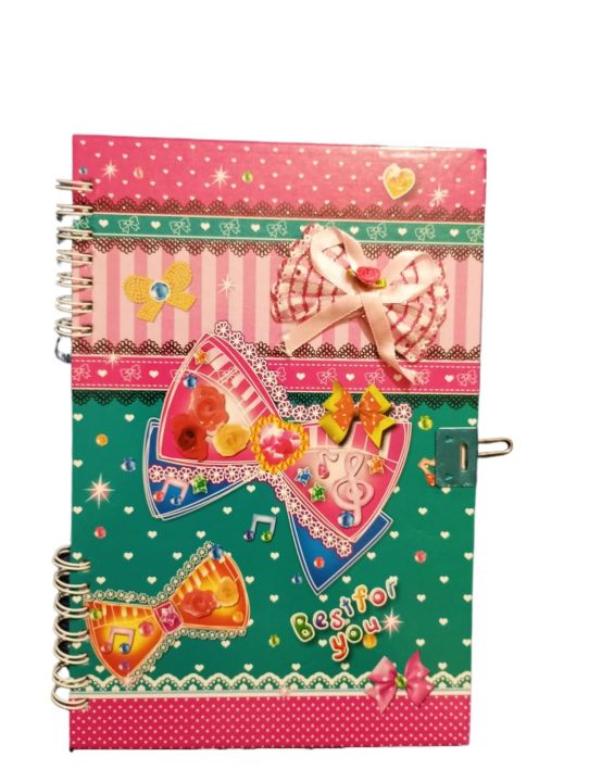 Fancy Diary with Lock for Boys, Girls, and Adults | Medium Size Notebook Diary with 100 Pages | Personal Diary with Lock and Key for Secure Writing | Stylish Designing Diary for Journaling, Planning, or Sketching | Elegant Lock Diary for Everyday Use