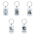 New foreign trade Rat Fink legend keychain necklace RAT FINK stainless steel military key ring pendant. 