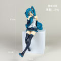 Hatsune Miku Animation Hand run Racing Blue Suit Butterfly anime Gift for Beautiful Girls Desktop Chassis Model Ornaments. 