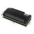 Raspberry Pi Zero 2 W Case Aluminum Alloy Shell + Pin Header Passive Cooling Black Enclouse for Raspberry Pi Zero 2W. 