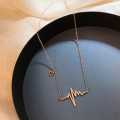 Heart Wave Necklace For Women - Elevate Your Look With Stylish Necklace For A Romantic And Elegant Appearance. 