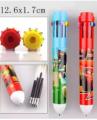 Multicolor 10 in 1 Cartoon Character Ballpoint Pen (Random Colour). 