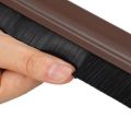 Techmanistan Door Seal Bottom, Door Air Gap Nylon Brush Sheild, Nylon Brush Type Door Fitting Bottom with Aluminum Frame for Gap 2-38mm, Door Seal Aluminium Plate with Nylon Brush. 