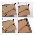 300 Picture Turn Button Fasteners Photo Frame Hardware and 300 Screws for Craft, Hanging, Drawing, Black. 